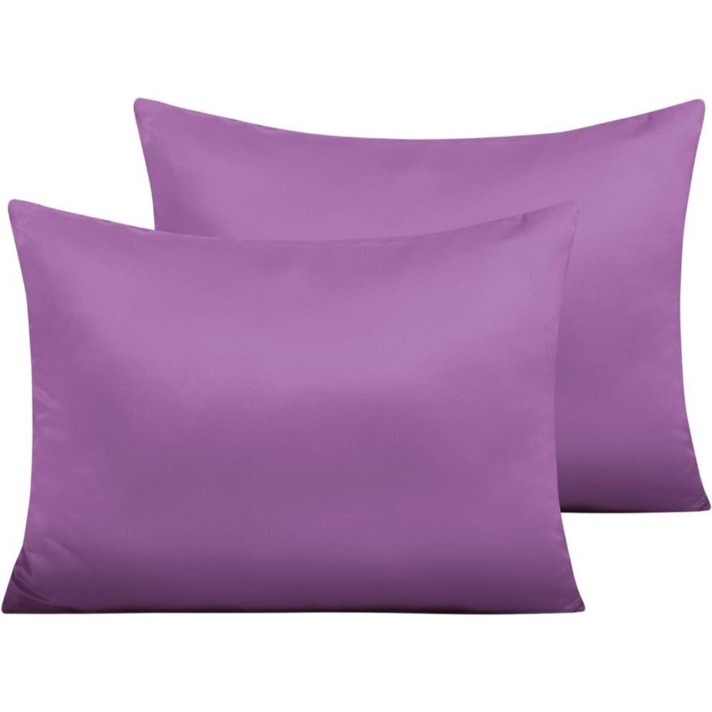 👉 Satin Pillow Cases for Hair and Skin, Luxury Hidden Zipper Pillowcases S…